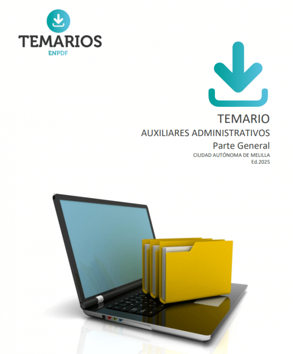 Temario PDF Auxiliares Administrativos Ciudad de Melilla 2025 (Parte General) + Test de repaso