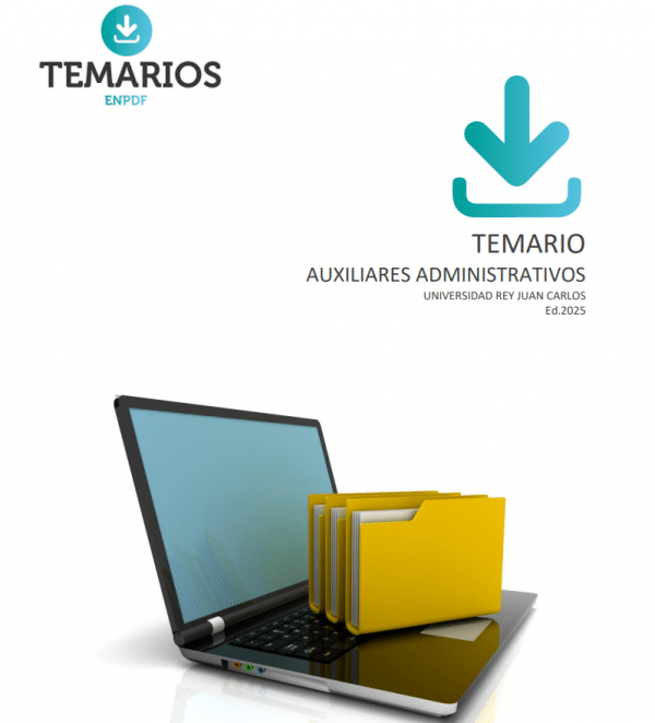 Temario PDF Auxiliar Administrativo Universidad Rey Juan Carlos 2025 + Test de repaso